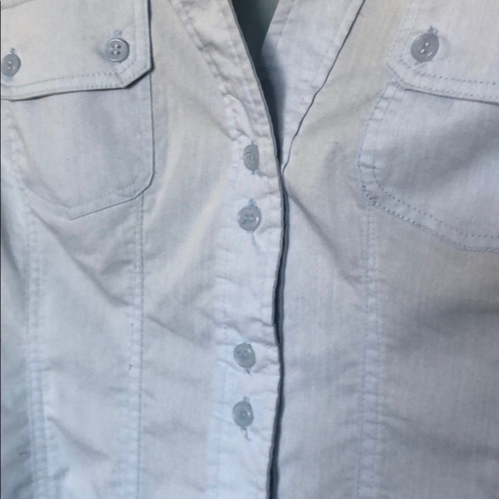 Light blue button down blouse - Picture 3 of 3